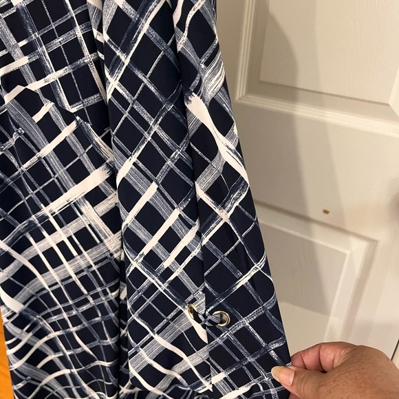 Tommy hilfiger Escada Elegant Black and White Patterned Dress suze 16 - Picture 6 of 12